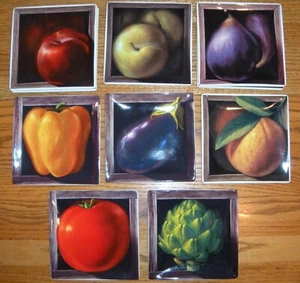 CERTIFIED INTERNATIONAL FRUIT GALLERY Square Salad/Dessert Plates by Jay Mercado - Picture 1 of 19