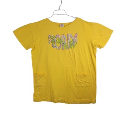 Vestido de Verano Informal Expressions Amarillo Florida Apliques Talla Única Algodón Bolsillos Foto 1 de 4