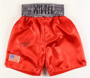 Baúles de boxeo firmados por Deontay Wilder (Beckett) - Beckett Witnessed - Imagen 1 de 4