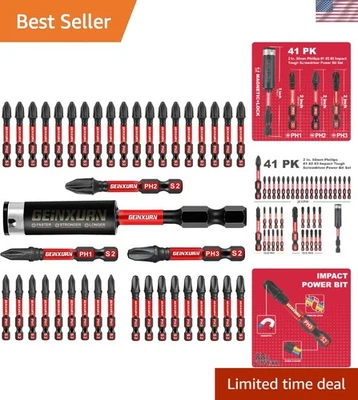 Professional 41-Piece Impact Magnetic Screwdriver Bits - 2 Inch Precision Fit - Image 1 of 4