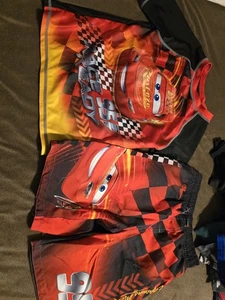 Disney Pixar Lightening Mcqueen Swim Set Size 7/8 - Picture 1 of 1