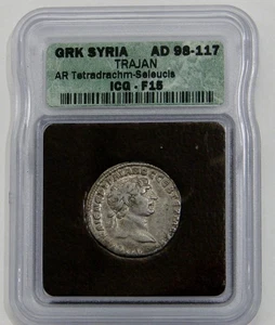 Syria - Trajan AD 98-117 Seleucia AR Tetradrachm - ICG F 15 - Picture 1 of 4