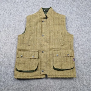 Walker And Hawkes Gilet Mens Size 34 Brown Tweed Vest Country Wool Hunting - Picture 1 of 9