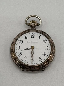 Union Horlogere Deutsche Damen Taschenuhr 800 Silber läuft - Bild 1 von 8