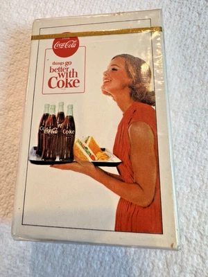 Vintage Coca Cola 1963 "Serving Coke" Sealed Deck of Playing Cards. - Rare - Image 1 of 4