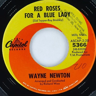 WAYNE NEWTON Red Roses For A Blue Lady / One More Memory CAPITOL 5366 VG+ 45rpm - Image 1 of 4
