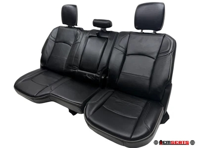 Assento traseiro Dodge Ram HD 2019-2024, couro preto, 2500 3500 Crew Cab #3043 - Imagem 1 de 4