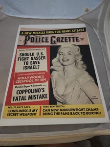 AUGUST 1967 NATIONAL POLICE GAZETTE MAGAZINE JAYNE MANSFIELD COVER VF - Foto 1 di 3