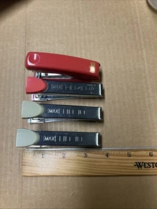 MAX HD-10) No.10 Handy Compact Stapler Lot Of 4 Made In Japan - Picture 1 of 13