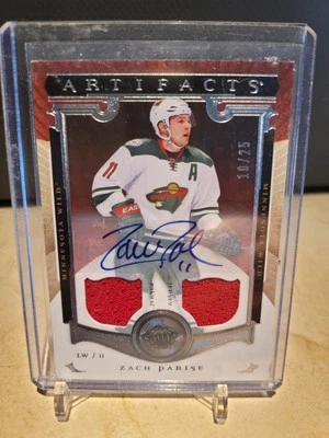 2015-16 Upper Deck Artifacts Zach Parise Dual Jersey Auto/25 - Image 1 of 2