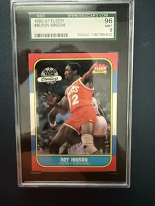 1986-87 Fleer Roy Hinson #46 Cleveland Cavaliers Cavs SGC 9 96 - Picture 1 of 3
