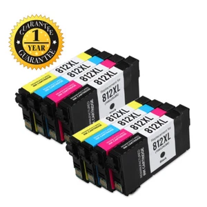 8PK T812XL Ink Cartridge Compatible For Epson Workforce Pro WF-7840 WF-7820 - Picture 1 of 7