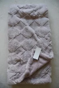 NEXT Lilac Purple Harlequin Stitch Supersoft Fleece Throw Blanket 150x200cm - Picture 1 of 9