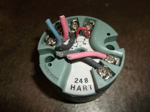 ROSEMOUNT 248HANAN0NSF6Q4 TEMPERATURE TRANSMITTER 0-300F RANGE (BIN141) - Picture 1 of 5