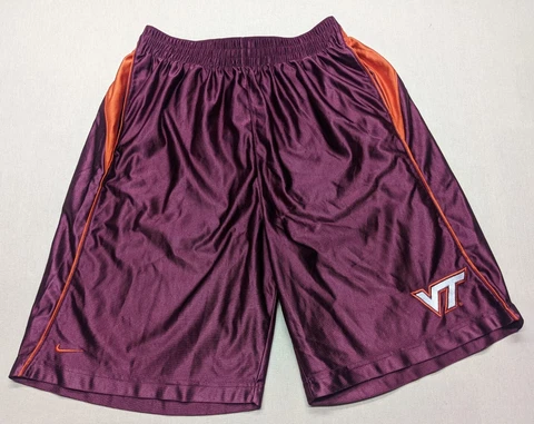 Vintage Nike Virginia Tech VT Basketball Shorts Athletic Men's Medium 9" Inseam Cover