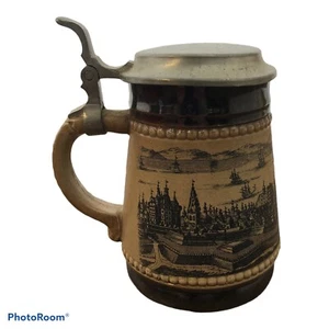 Vintage Marzi & Remy Beer Stein Mug W/ Pewter Lid  - Germany 0,57 - Picture 1 of 10