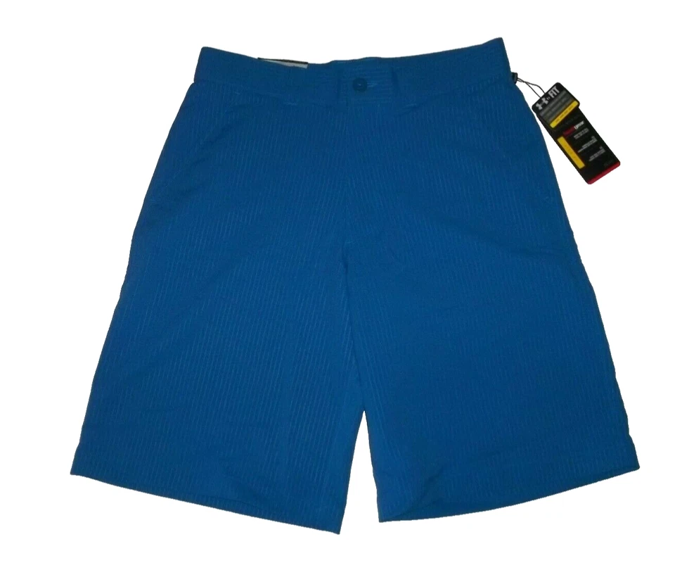 Under Armour UA Golf HeatGear Performance Blue Mens Shorts 1254347 Size 28