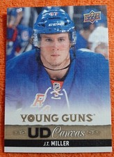 J.T. MILLER 2013-14 UPPER DECK UD CANVAS SERIES 1 # C96 YOUNG GUNS RANGERS MINT