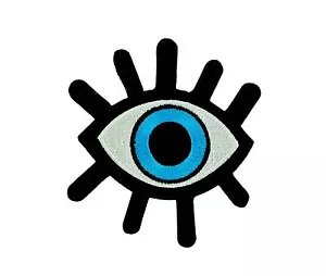 Patch Aufnäher Aufnäher Stickerei Thermo Blaues Auge - Bild 1 von 1