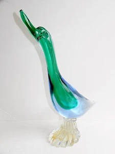 Vintage italienische Murano Sommerso Glas Ente Gans Statue Figur Italien Seguso 15,5 Zoll - Bild 1 von 11