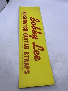 Letrero publicitario vintage años 60 70 Bobby Lee correa de guitarra sin arañazos (L) - Imagen 1 de 10