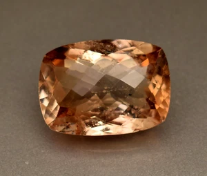 TOP Color Natural Imperial Topaz GTL Certified 30.70 Ct Cushion Cut Loose Gem - Picture 1 of 5