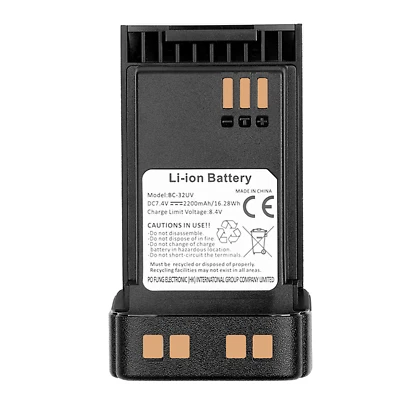 BC-32UV Li-ion Battery Replacement USB Type C for Baofeng UV-32 DM-32 - Image 1 of 4