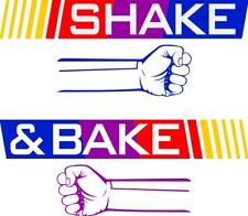 2 sticker pack Shake and Bake Nascar Fan Tribute Sticker Decal
