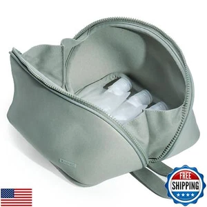 LINE+ARC maschinenwaschbarer Neopren Kulturbeutel (salbei) modern grün Dopp Kit - Bild 1 von 5