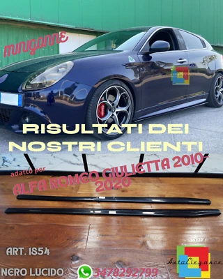 💎UNTER MINIRÖCKE GEEIGNET FÜR ALFA ROMEO GIULIETTA 2010-2020 GLÄNZEND SCHWARZ-. - Bild 1 von 4