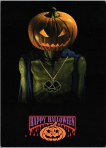 Máscara postal publicitaria Scary Jack O'Lantern vintage 4x6 HALLOWEEN OUTLET - Imagen 1 de 2