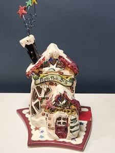 Blauer Himmel Weihnachten ""Nordpol B & B"" heimisch goldminc 11"" hoch Keramik ausverkauft - Bild 1 von 14