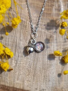 Silvery Acorn Necklace - Picture 1 of 3