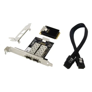 MINI Pci-e to Dual port Gigabit Ethernet 1000M SFP fiber Server network card - Picture 1 of 6