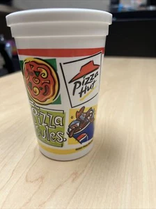 PIZZA HUT Souvenir Cup Pizza Rules  5 inch height , 2001, With Lid - Picture 1 of 11