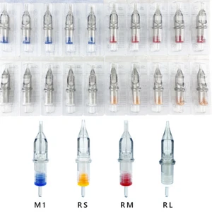 10Pcs Tattoo Cartridge Needles Disposable Round Liner Shader Sterilized Needle - Picture 1 of 11