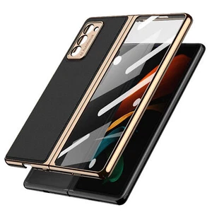 Glass Phone Cover Case Luxury Plating Shockproof For Samsung Galaxy Z Fold 2 5G - Photo 1 sur 17