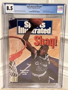 Shaquille O’Neal 1992 Sports Illustrated CGC 8.5 Newsstand 1st NBA Cover Magic - Picture 1 of 2