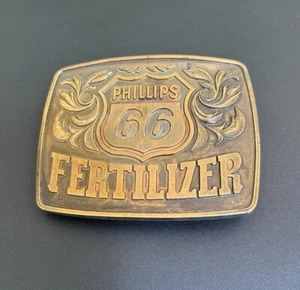 Phillips 66 Belt Buckle 1977 Fertilizer Gas Oil Service Station Collectible - Picture 1 of 6