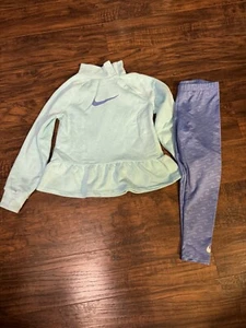 Nike Girls Sweatshirt and leggings outfit size 6M - Picture 1 of 6