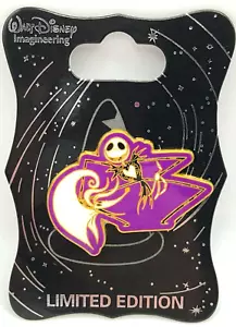 HALLOWEEN Disney Fan Club JACK SKELINGTON y CERO en Tarjeta DISNEY Pin de Personajes - Imagen 1 de 3