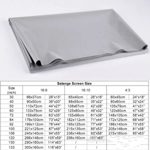 High Brightness Anti-Light Metal Projector Screen 4:3 16:9 3D HD Movie TV Screen - Picture 1 of 12