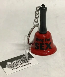 Ring For Sex Keychain Bell Humor Anniversary Bachelor Birthday Party Gag Gift - Picture 1 of 2