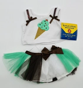 Camisa y Falda Build A Bear Verde Menta Chocolate Chip Baskin-Robbins Nueva con Etiquetas - Imagen 1 de 5