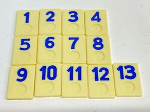 Details about   SINGLE REPLACEMENT RUMMIKUB game piece #6 1980-1990 editions Choose color 