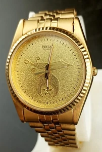 BONITO con video en ejecución: Pulsar/Seiko V733 8A60 Masonic Shriners reloj para hombre de colección - Imagen 1 de 4