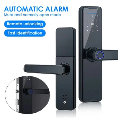 Smart Electronic Door Lock Fingerprint+Password+Key+Card+App Home Security - Image 1 of 4