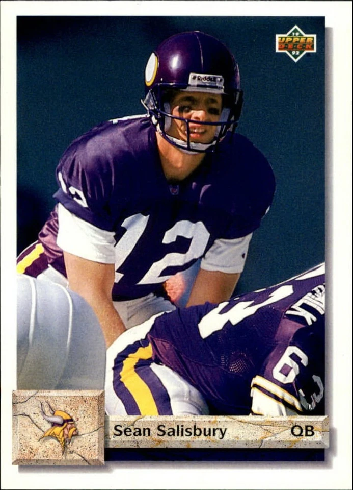 1992 Upper Deck Football Card #614 Sean Salisbury RC Rookie Card - Image 1 of 2