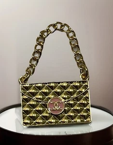 Chanel CC Oro y Rosa Mini Bolso de Mano Dije Colgante - Imagen 1 de 8