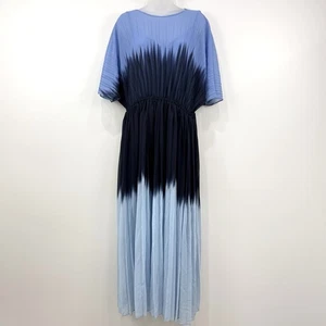 Maxi Vestido Banana Republic Chifón Plisado Para Mujer L Ombré Nuevo con Etiquetas Boho Hada Clásico - Imagen 1 de 17